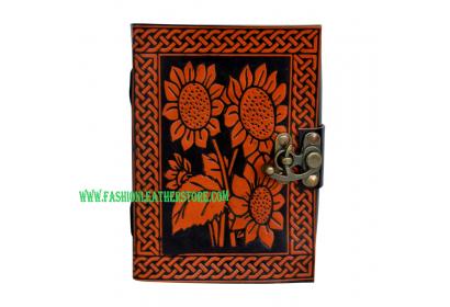 Flower Celtic Design Book Of Shadow Leather Journal Sketch Book Note Book